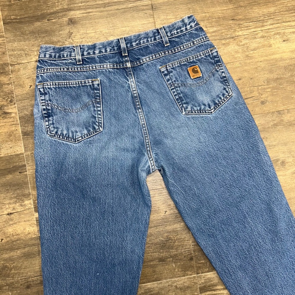 Vintage Carhartt Denim‎ Jeans y2k Men Size 38x32 B146 DST Cotton Distress Work